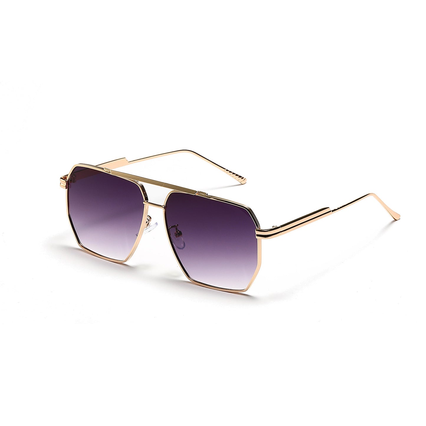 Women's Retro Fashion Double Beam Large Frame Sunglasses