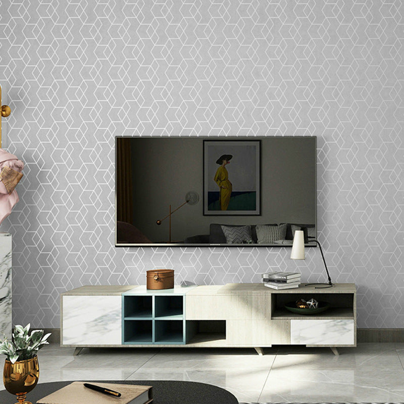 Modern Minimalist Geometric Pattern Striped Non-woven Wallpaper
