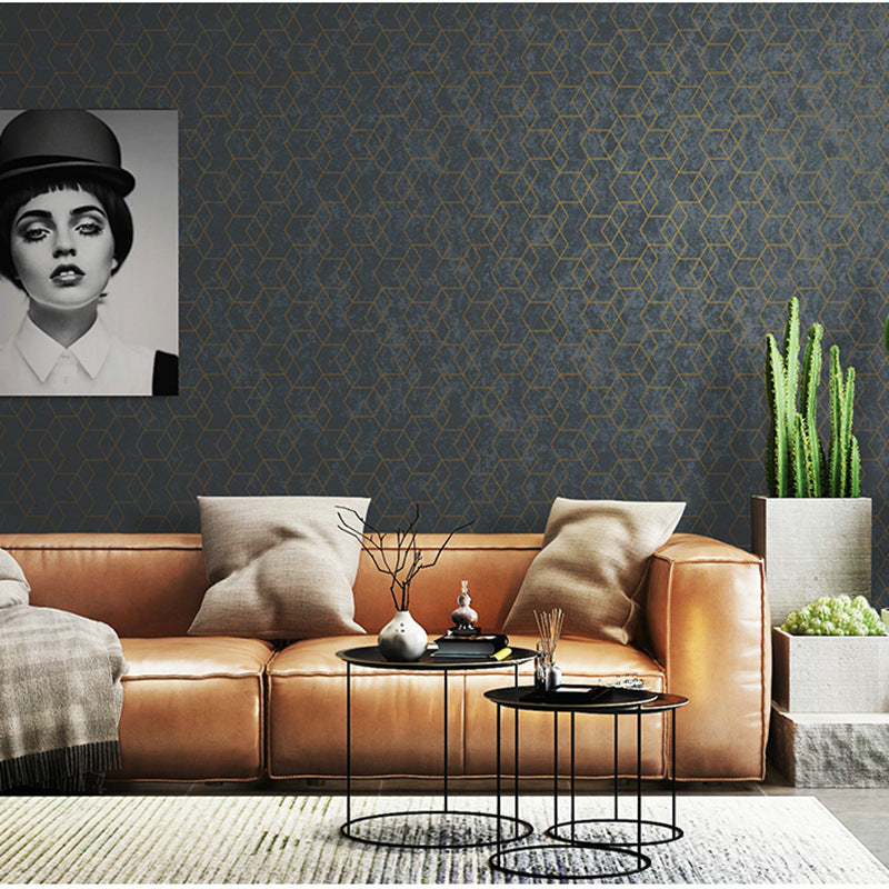 Modern Minimalist Geometric Pattern Striped Non-woven Wallpaper