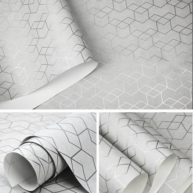 Modern Minimalist Geometric Pattern Striped Non-woven Wallpaper
