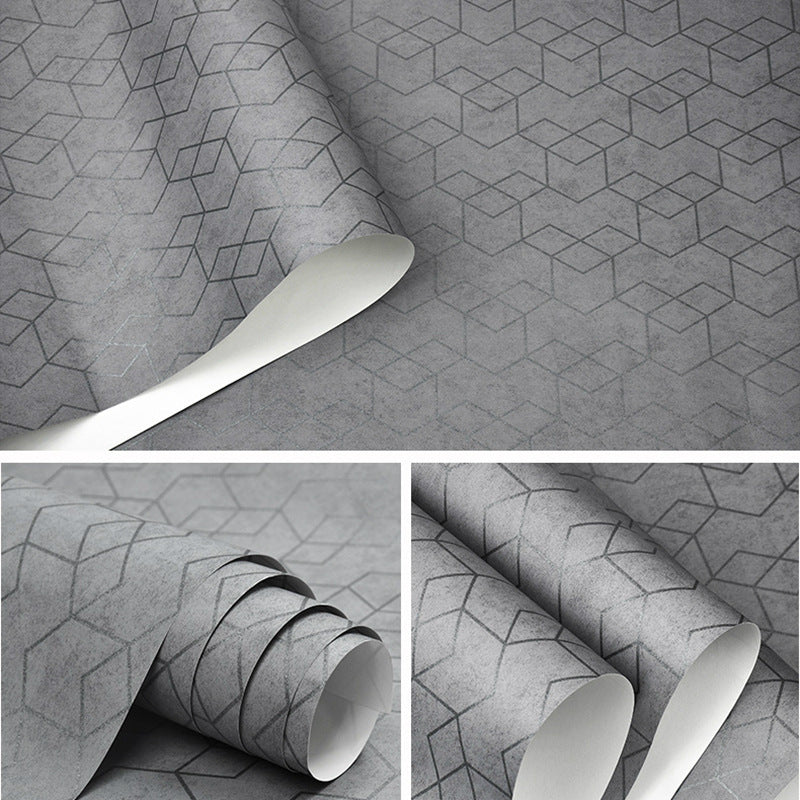 Modern Minimalist Geometric Pattern Striped Non-woven Wallpaper