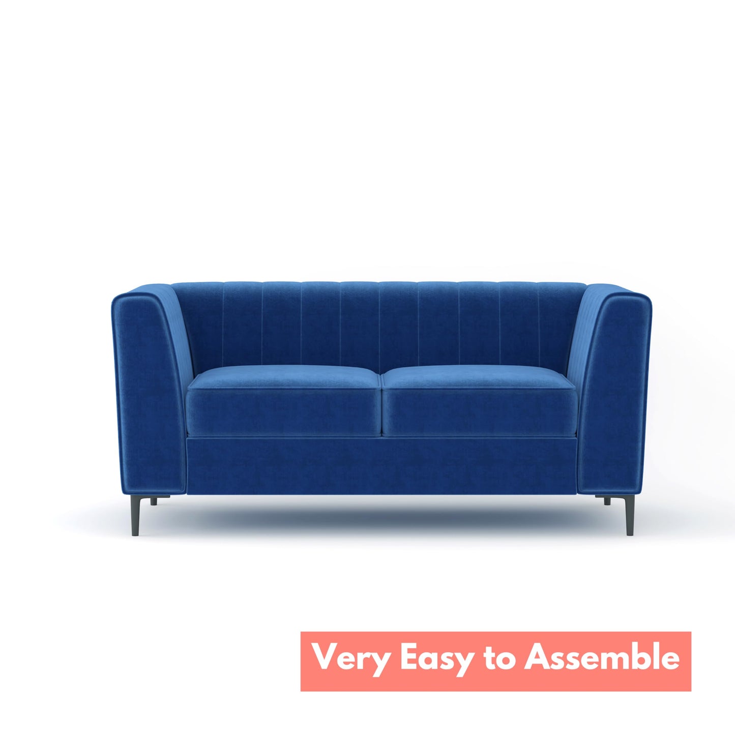 Aykah Enigma 3 Seater Sofa, Modern Upholstered Comfortable Sofa 76" with Channel Tufting, Armrest, Metal Legs, Perfect for Living Room Furniture or Bedroom (Linen, Oat)