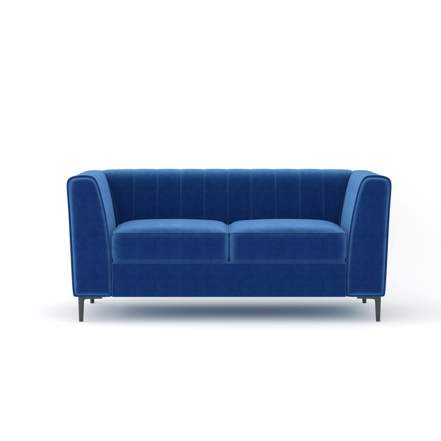 Aykah Enigma 3 Seater Sofa, Modern Upholstered Comfortable Sofa 76" with Channel Tufting, Armrest, Metal Legs, Perfect for Living Room Furniture or Bedroom (Linen, Oat)