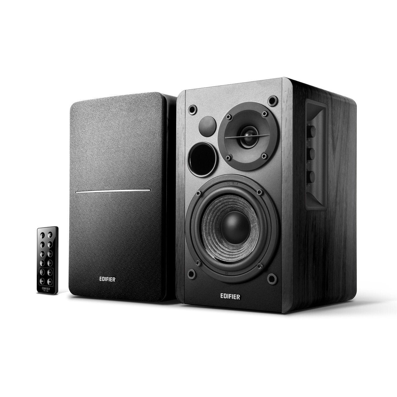 Edifier R1280DB Powered Bluetooth Bookshelf Speakers - Optical Input - Wireless Studio Monitors - 4 Inch Near Field Speaker - 42w RMS (Wood)