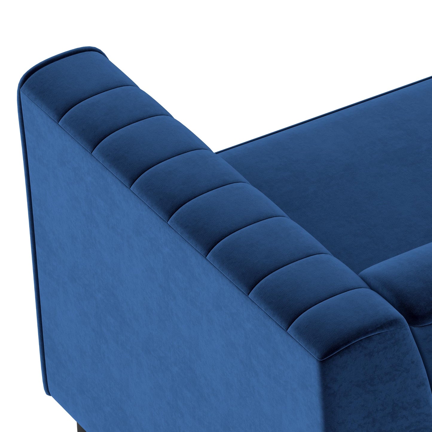 Aykah Enigma 3 Seater Sofa, Modern Upholstered Comfortable Sofa 76" with Channel Tufting, Armrest, Metal Legs, Perfect for Living Room Furniture or Bedroom (Linen, Oat)