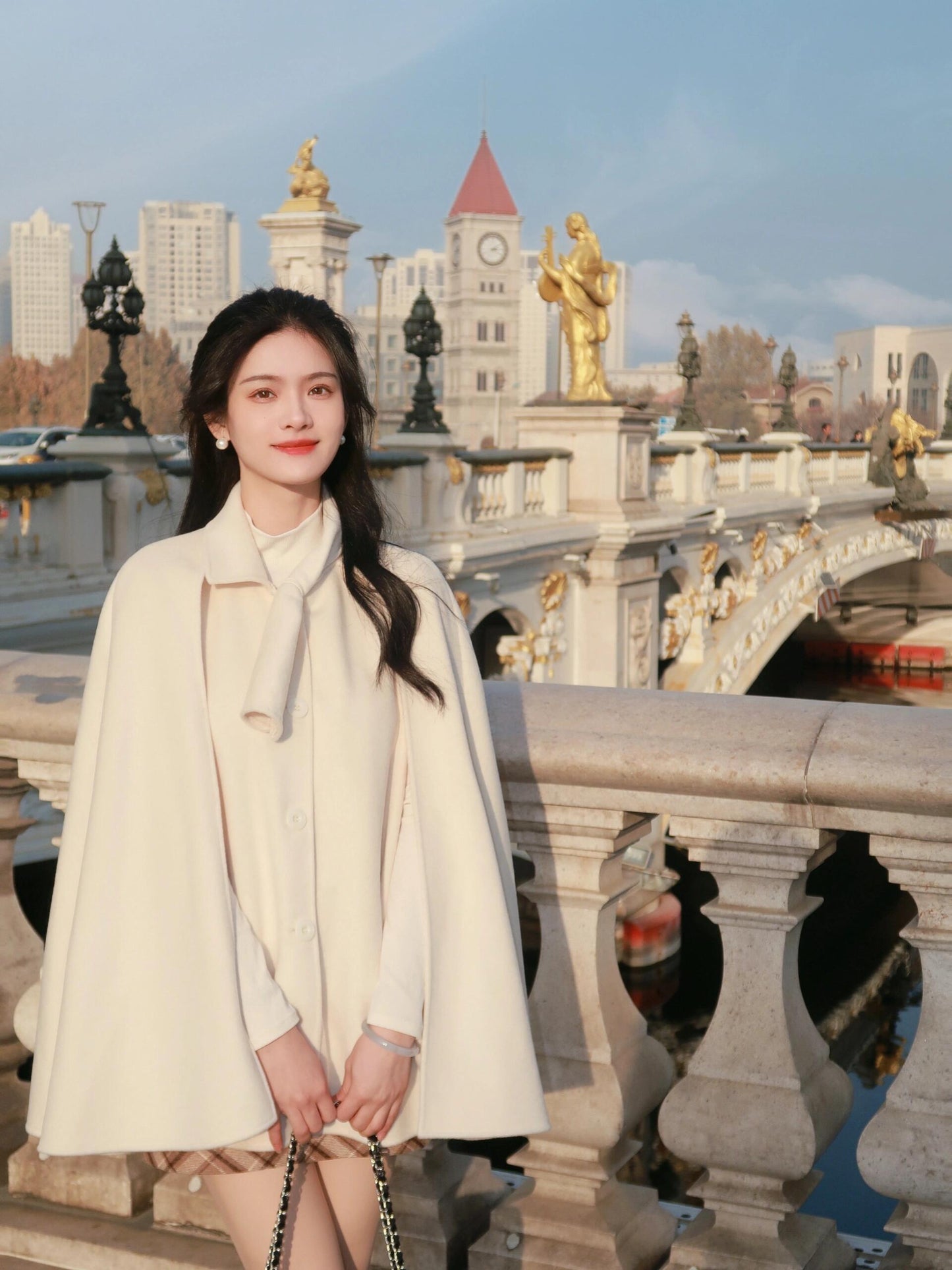 Classic Style Shawl/Cape. Woollen Coat Women's Autumn And Winter.
