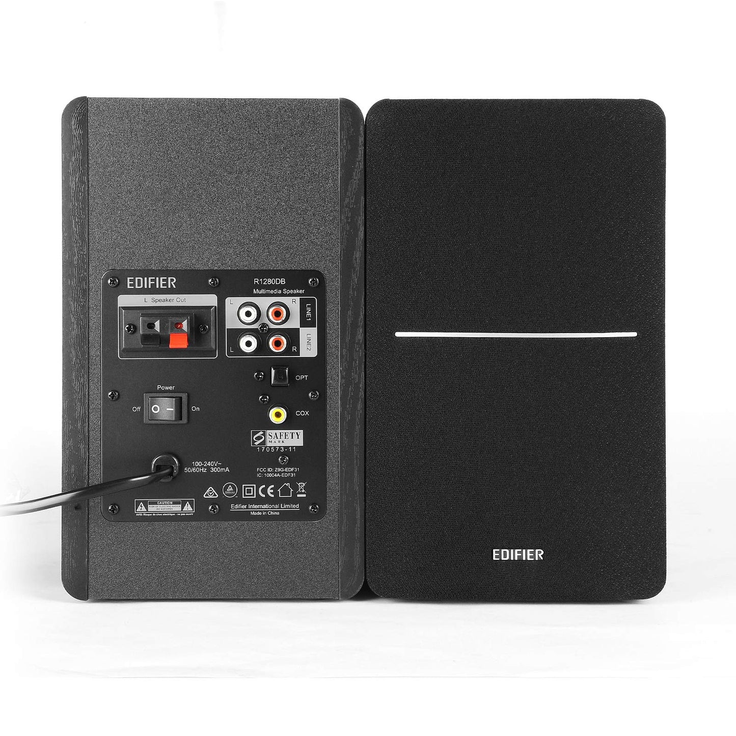 Edifier R1280DB Powered Bluetooth Bookshelf Speakers - Optical Input - Wireless Studio Monitors - 4 Inch Near Field Speaker - 42w RMS (Wood)
