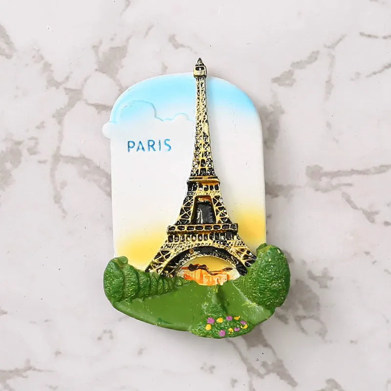 Fridge Magnet French Flag Arc De Triomphe Paris Lyon Nancy Refrigerator Sticker Magnetic Resin Sticker Magnetic Tourist Souvenir