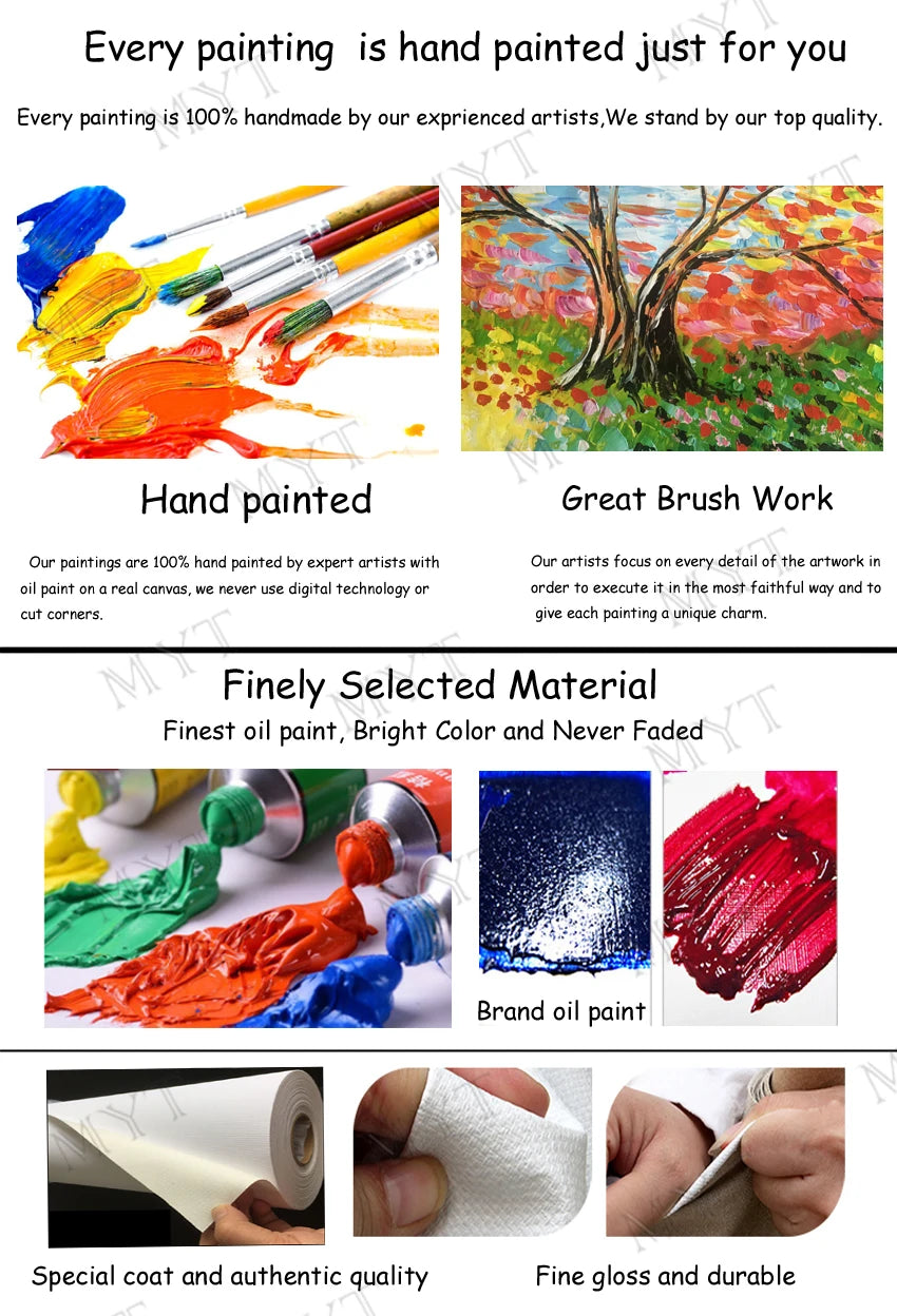 Retro Figure Texture Painting, 100% Hand-Painted Canvas Oil Painting