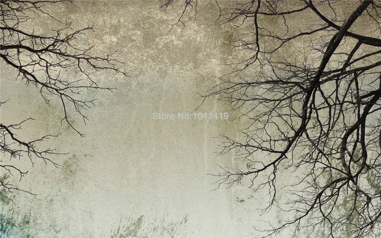 Enchanting Simple Branch Sky Photo Wall Paper For Walls 3D Living Room Home Decor