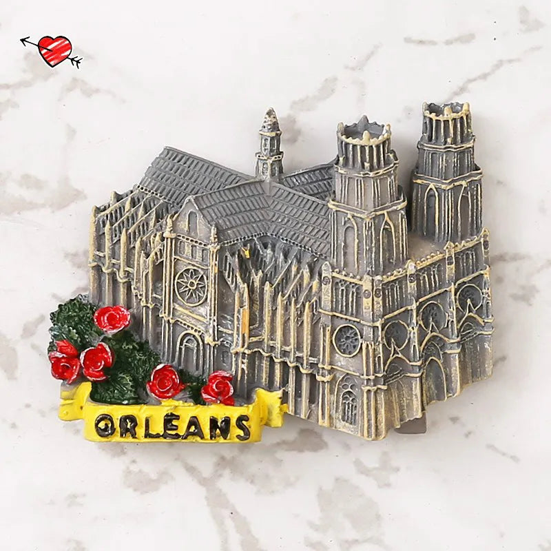 Fridge Magnet French Flag Arc De Triomphe Paris Lyon Nancy Refrigerator Sticker Magnetic Resin Sticker Magnetic Tourist Souvenir