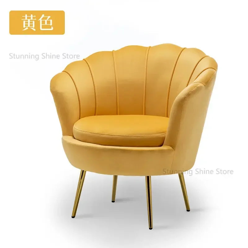 European Leisure Velvet Living Room Sofas Designer Balcony Lazy Single Sofa Double Sofa Bedroom Armchair Living Room Furniture