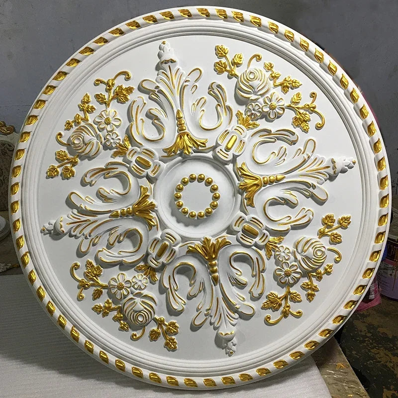 Chandelier Ceiling Plate Decor Rosette D800mm PU Decorative Ceiling Rose Pendent Lamp Base Panel Wall Moulding Medallion