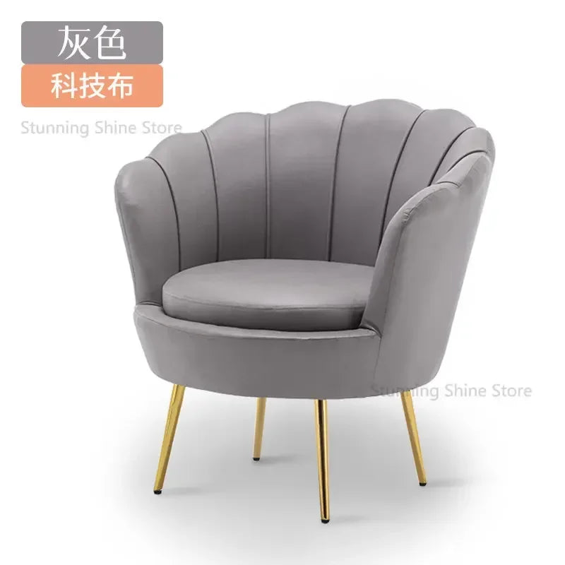 European Leisure Velvet Living Room Sofas Designer Balcony Lazy Single Sofa Double Sofa Bedroom Armchair Living Room Furniture