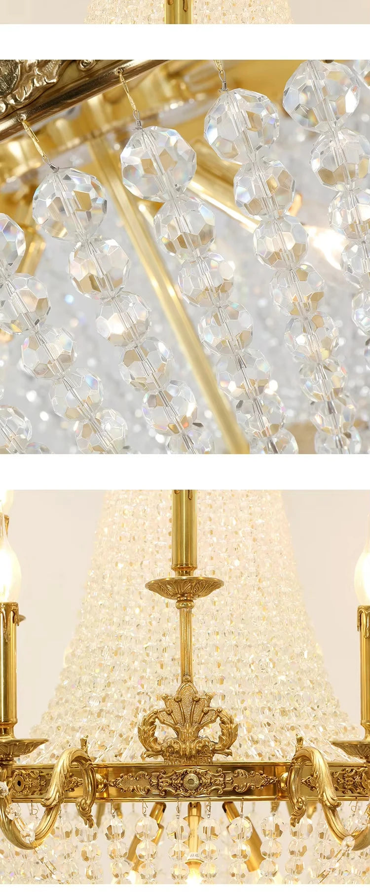 French Foyer Hanging Luxury Crystal Chandelier.