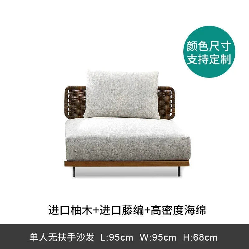 Outdoor Living 2 Person Sofa Complete Garden Lounge Room Sofas Street Luxury Furniture 1-person Modern Bed Balcony Sets Patio