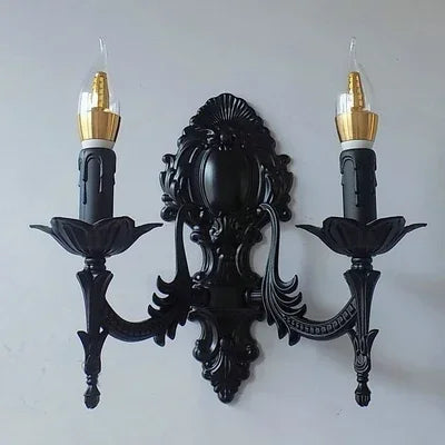 Creative European corridor bedside mirror front hotel teahouse coffee shop sconce light fashion Candle Wall lamp WJ10