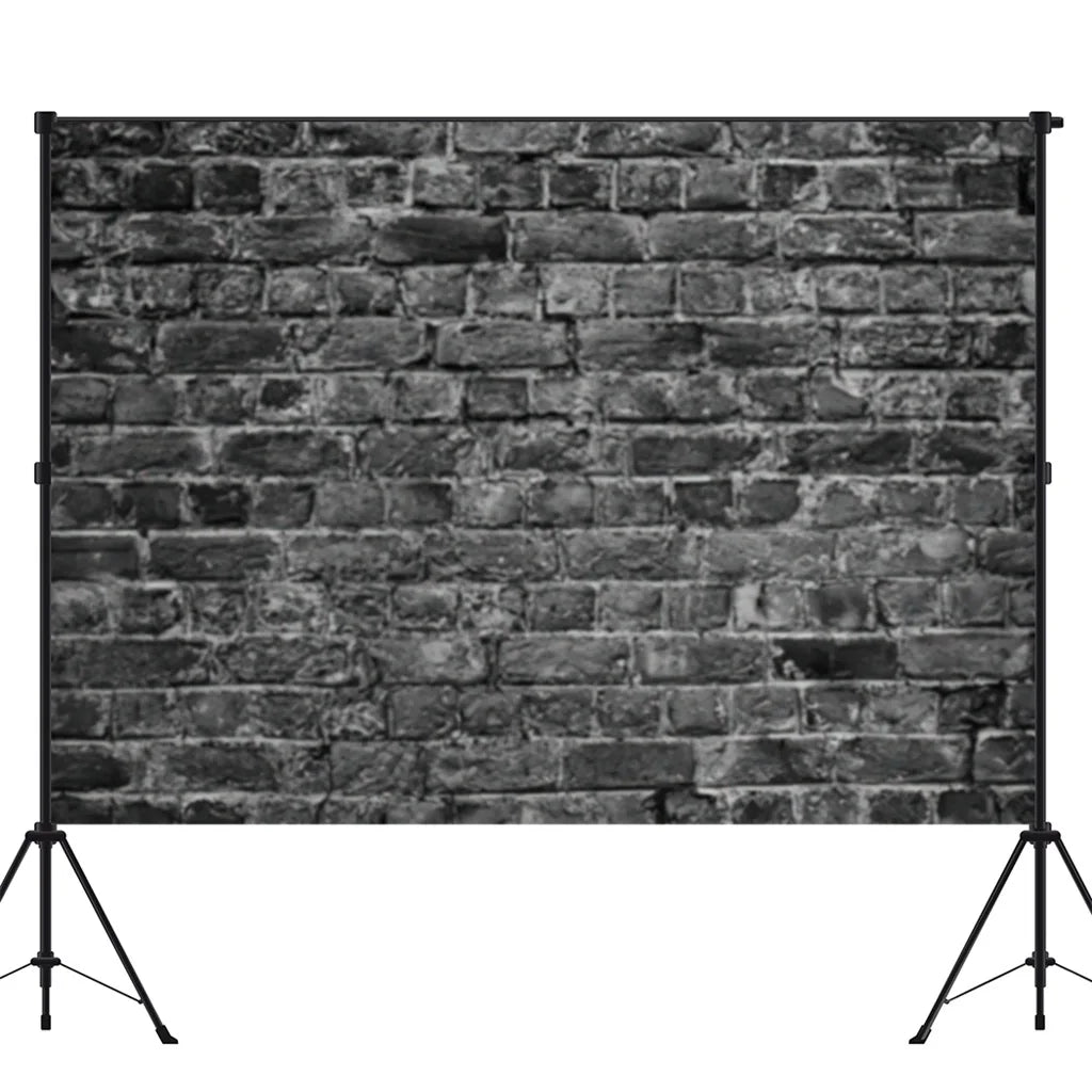 Brick Wall Party Photoshoot Backdrop Hydrated Lime White Cement Plaster Background Banner Photo Booth Studio Props