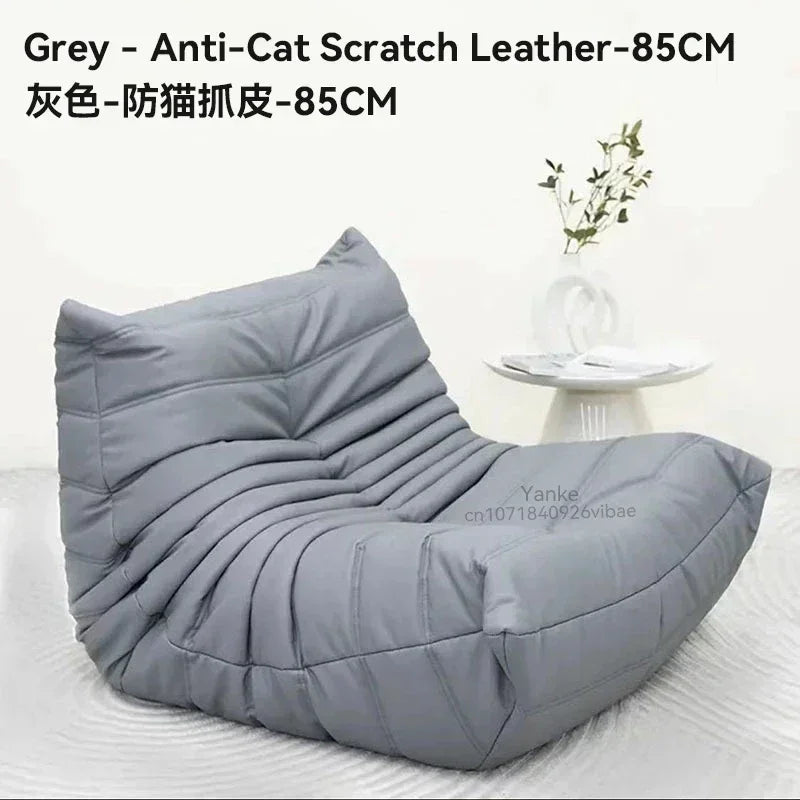 Nordic Cat Scratch Leather Sofa Stylish Lazy Chair Caterpillar Design Lovely Single Person Sofa Chair Living Room Suede