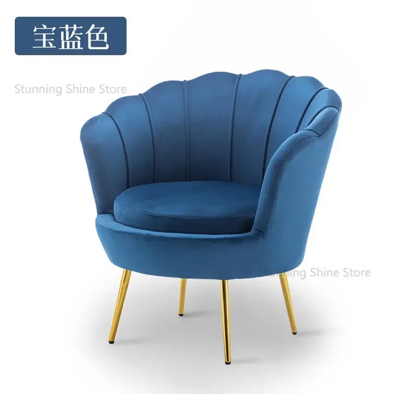 European Leisure Velvet Living Room Sofas Designer Balcony Lazy Single Sofa Double Sofa Bedroom Armchair Living Room Furniture