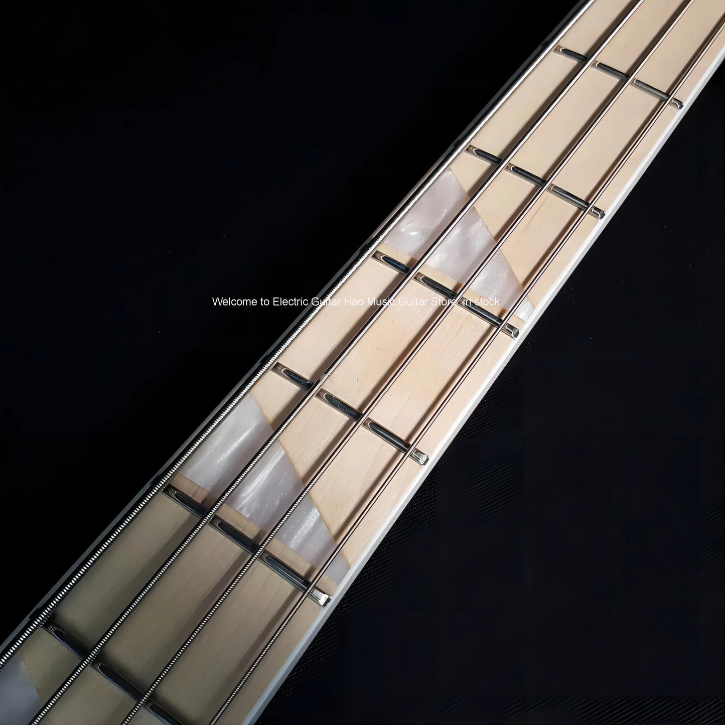 4001 4000 4003 4 Strings Transcluent Walnut Electric Bass Guitar Neck Through Body Maple Neck Fingerboard, Pearl Inlay