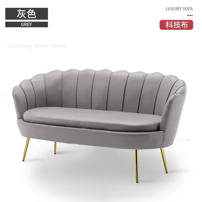 European Leisure Velvet Living Room Sofas Designer Balcony Lazy Single Sofa Double Sofa Bedroom Armchair Living Room Furniture