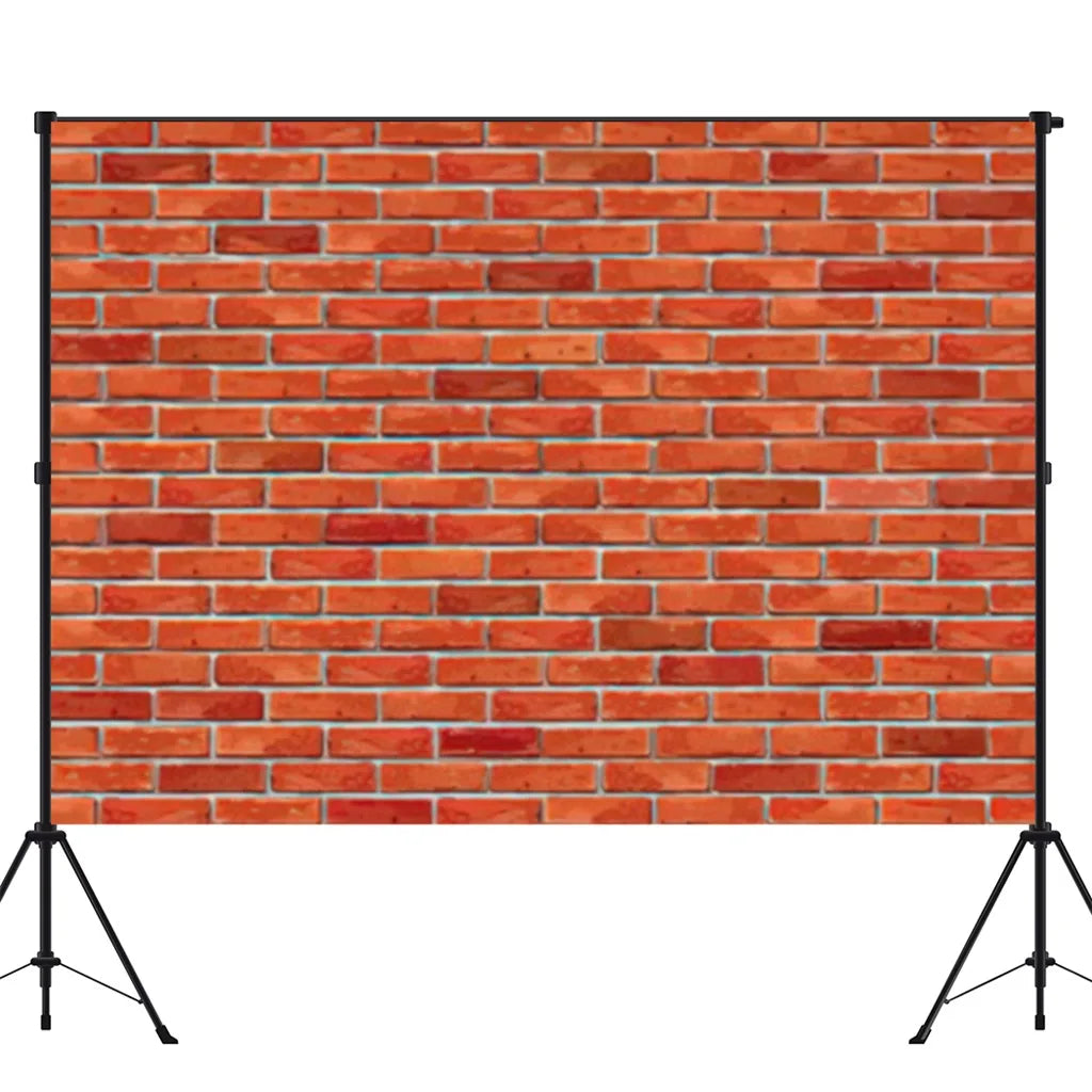 Brick Wall Party Photoshoot Backdrop Hydrated Lime White Cement Plaster Background Banner Photo Booth Studio Props