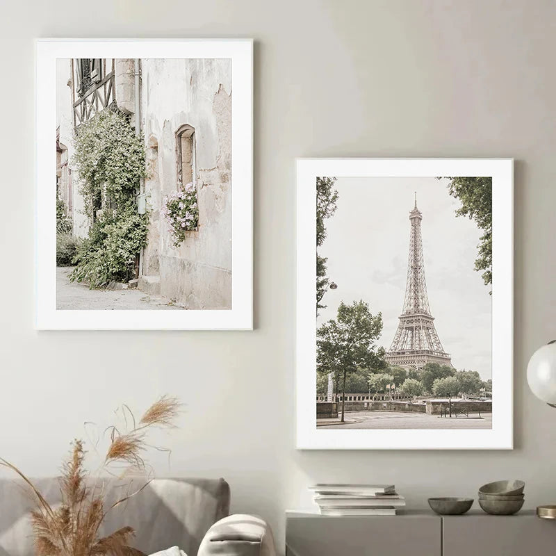 France Paris City Travel Landscape Posters and Prints Canvas Printing Wall Art Picture for Living Room Home Decor