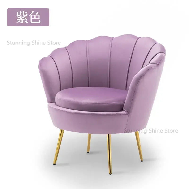European Leisure Velvet Living Room Sofas Designer Balcony Lazy Single Sofa Double Sofa Bedroom Armchair Living Room Furniture
