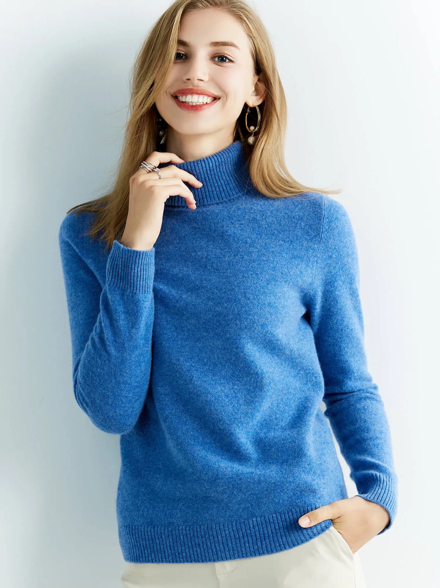 Knitted Sweaters Cashmere Sweater Women's 100% Merino Wool Turtleneck Fashion Pullover Winter Autumn Jumpers Top Female Clothing
