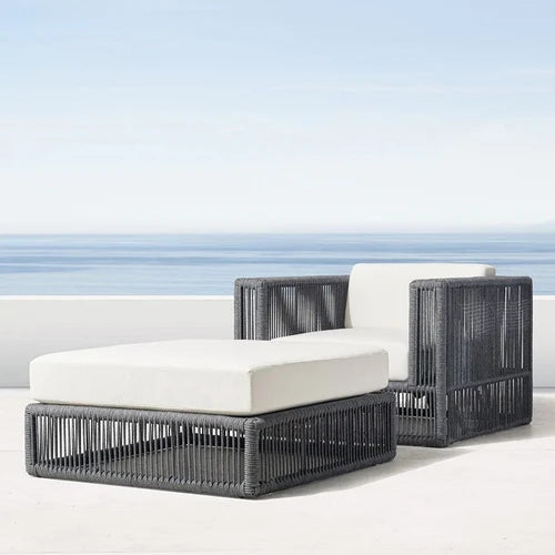 Outdoor Rattan sofa-Courtyard, Terrace Leisure rattan Villa, Hotel Garden Furniture Combination