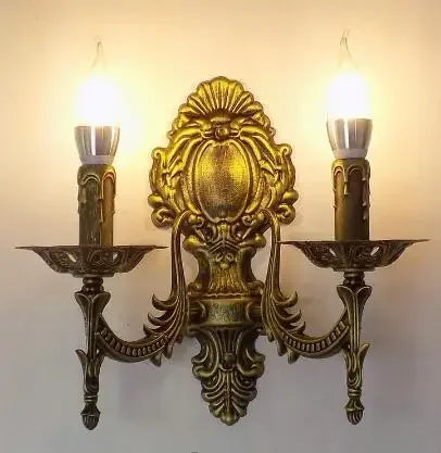 Creative European corridor bedside mirror front hotel teahouse coffee shop sconce light fashion Candle Wall lamp WJ10