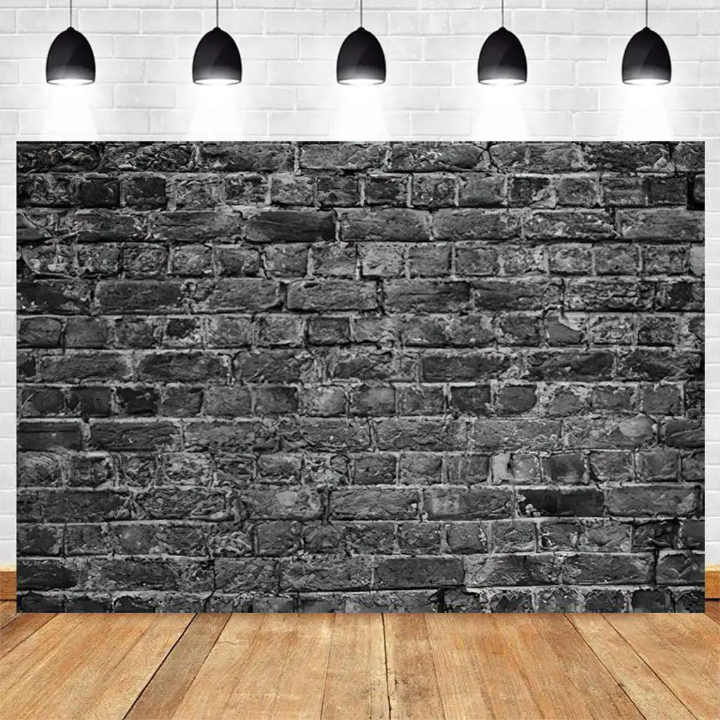 Brick Wall Party Photoshoot Backdrop Hydrated Lime White Cement Plaster Background Banner Photo Booth Studio Props