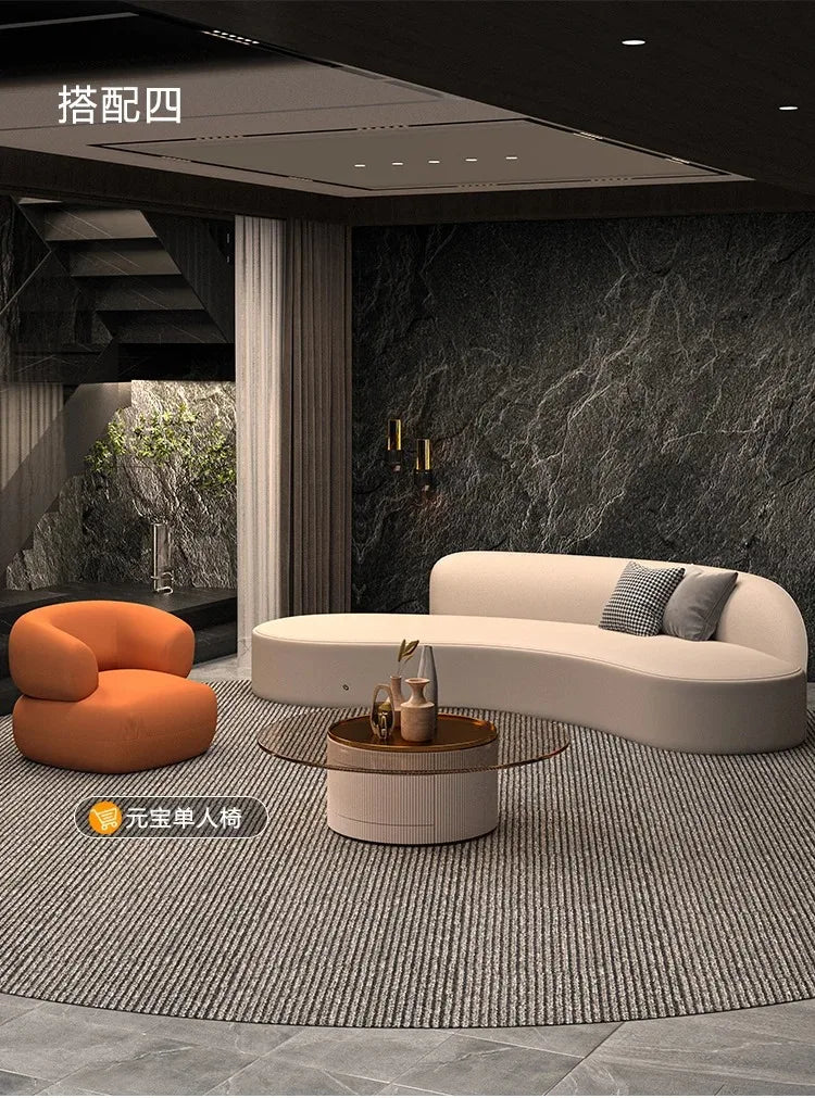 European Designer Sofa. Sexy Curved and Customized. Great For Lobby's and Open Spaces.