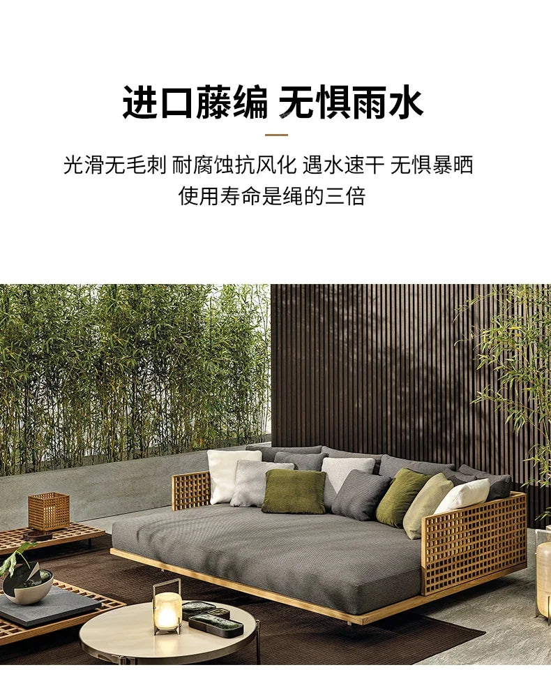 Outdoor Living 2 Person Sofa Complete Garden Lounge Room Sofas Street Luxury Furniture 1-person Modern Bed Balcony Sets Patio