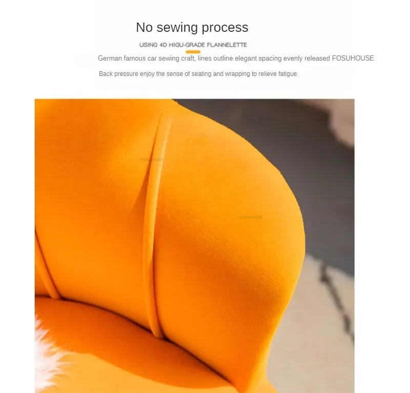 European Leisure Velvet Living Room Sofas Designer Balcony Lazy Single Sofa Double Sofa Bedroom Armchair Living Room Furniture