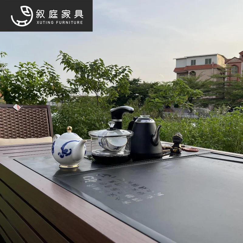 Outdoor Furniture. Rattan Woven Leisure Chair. Aluminum Alloy, Waterproof and Sunscreen Design. Tea Table Single Chair
