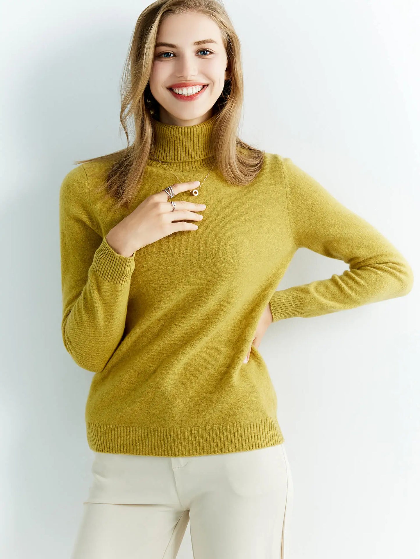 Knitted Sweaters Cashmere Sweater Women's 100% Merino Wool Turtleneck Fashion Pullover Winter Autumn Jumpers Top Female Clothing