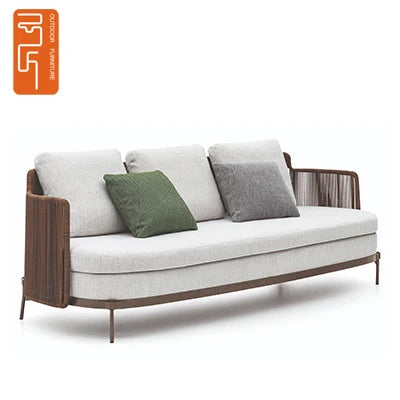 Outdoor rattan sofa waterproof sunscreen courtyard terrace garden furniture