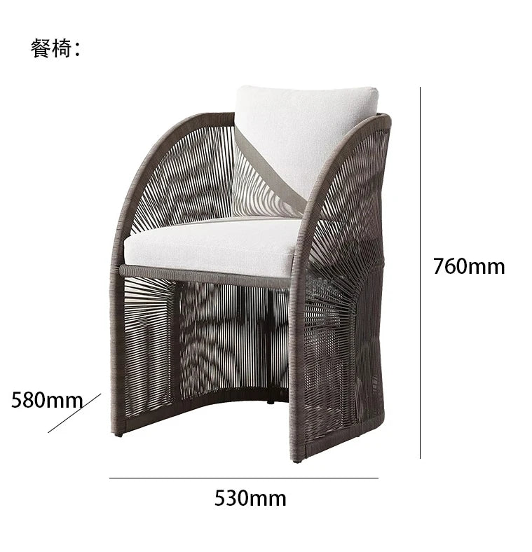 Outdoor Leisure Balcony Three Piece Combination Garden Creative Hotel Courtyard Villa
