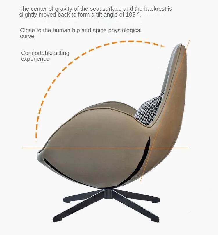 Nordic Sofa Chairs Luxury Portable Swivel Chairs Relaxing Design Modern Sofa Chair Living Room Comfortable Chair Home Furniture