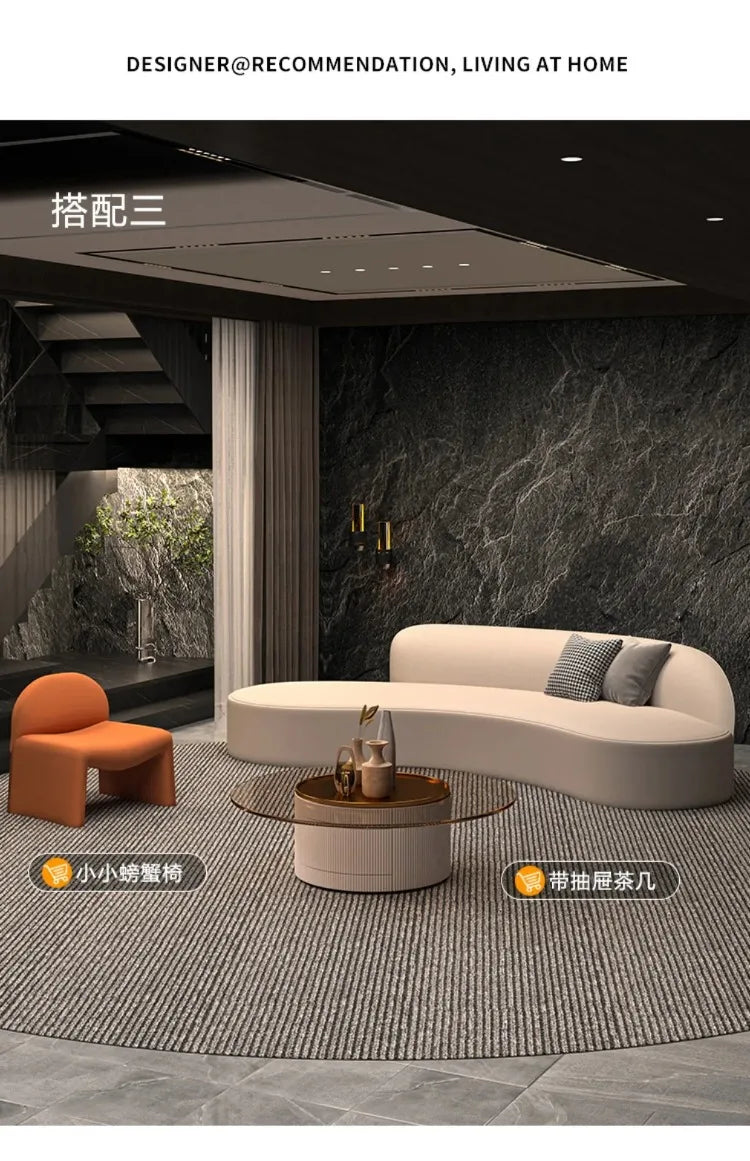 European Designer Sofa. Sexy Curved and Customized. Great For Lobby's and Open Spaces.