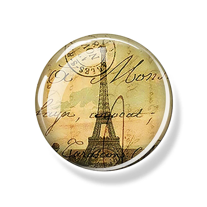 France Paris Buildings Fridge Magnet Eiffel Tower Triumphal Arch Travel Souvenirs Glass Refrigerator Magnets Stickers Home Decor