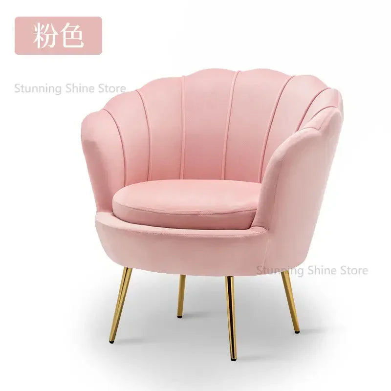 European Leisure Velvet Living Room Sofas Designer Balcony Lazy Single Sofa Double Sofa Bedroom Armchair Living Room Furniture