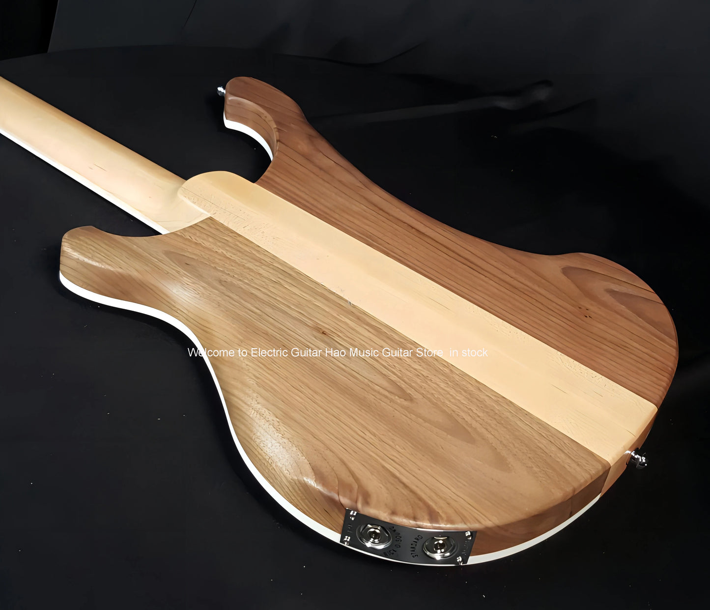 4001 4000 4003 4 Strings Transcluent Walnut Electric Bass Guitar Neck Through Body Maple Neck Fingerboard, Pearl Inlay