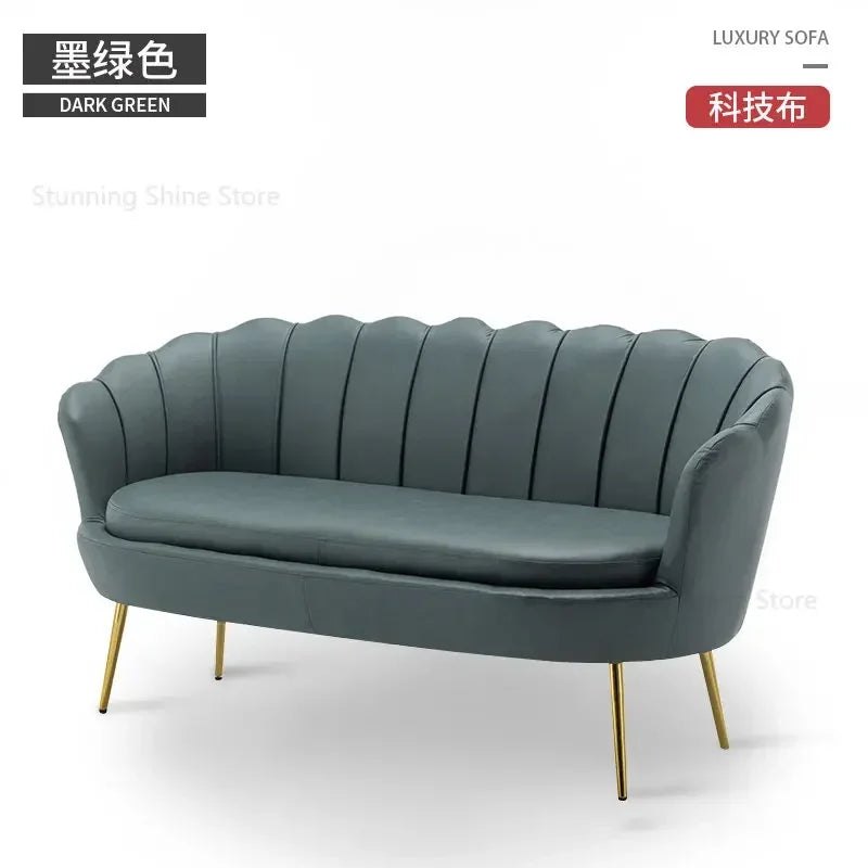 European Leisure Velvet Living Room Sofas Designer Balcony Lazy Single Sofa Double Sofa Bedroom Armchair Living Room Furniture