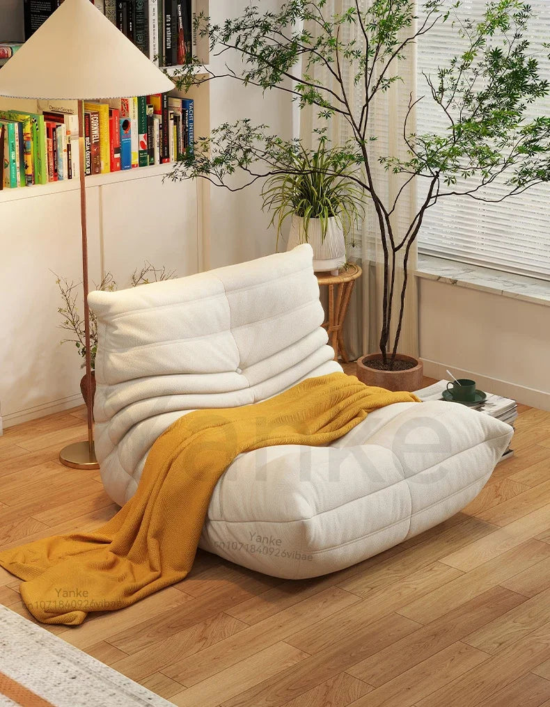 Nordic Cat Scratch Leather Sofa Stylish Lazy Chair Caterpillar Design Lovely Single Person Sofa Chair Living Room Suede