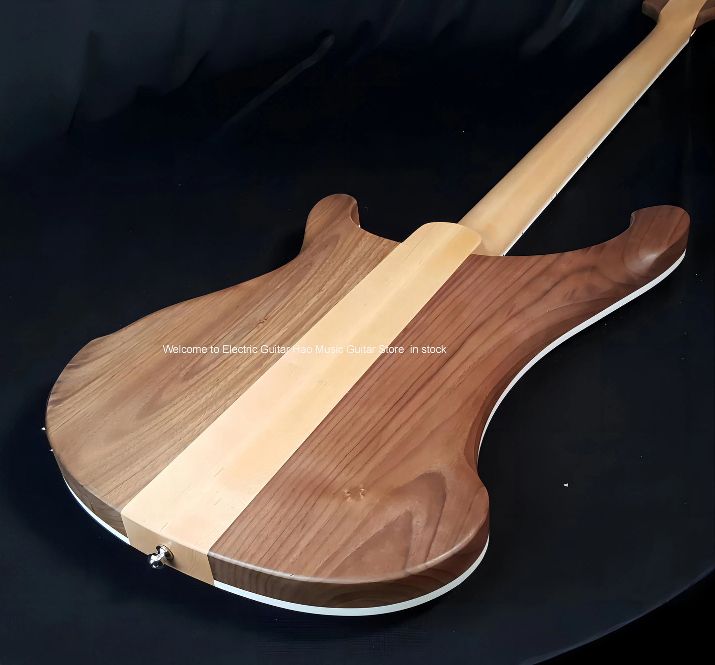 4001 4000 4003 4 Strings Transcluent Walnut Electric Bass Guitar Neck Through Body Maple Neck Fingerboard, Pearl Inlay