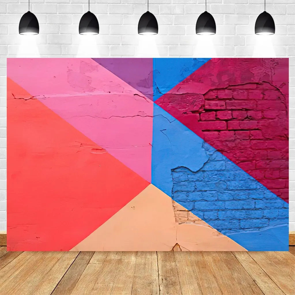 Brick Wall Party Photoshoot Backdrop Hydrated Lime White Cement Plaster Background Banner Photo Booth Studio Props