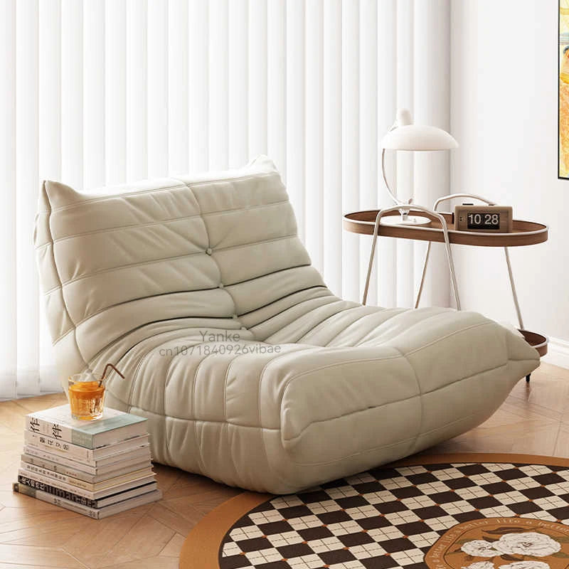 Nordic Cat Scratch Leather Sofa Stylish Lazy Chair Caterpillar Design Lovely Single Person Sofa Chair Living Room Suede